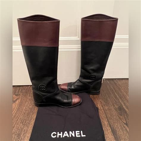 chanel two tone riding boots price|real real Chanel shoes.